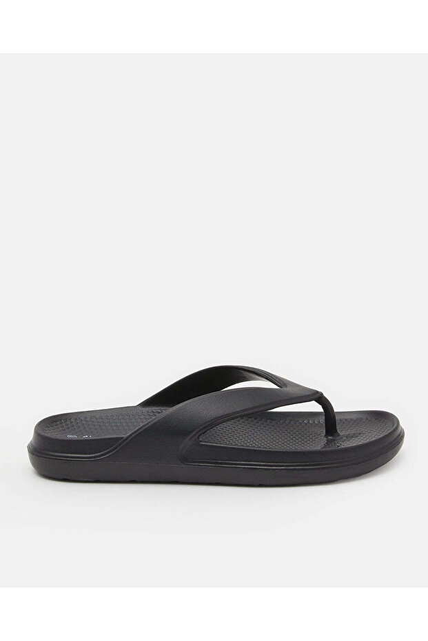 Men Black Solid Flipflops - 1