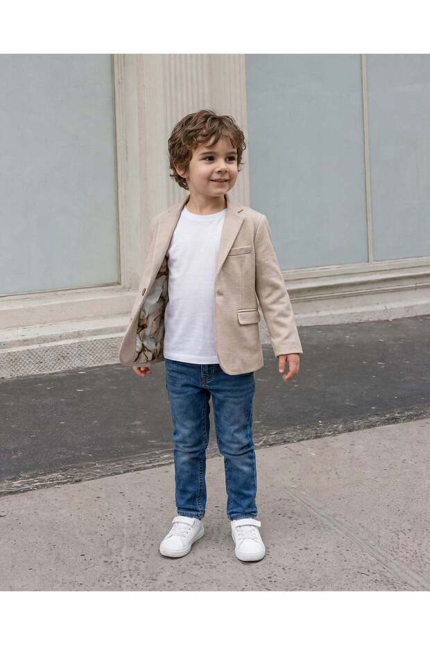 بليزر بيج للأولاد بأزرار أمامية - 2