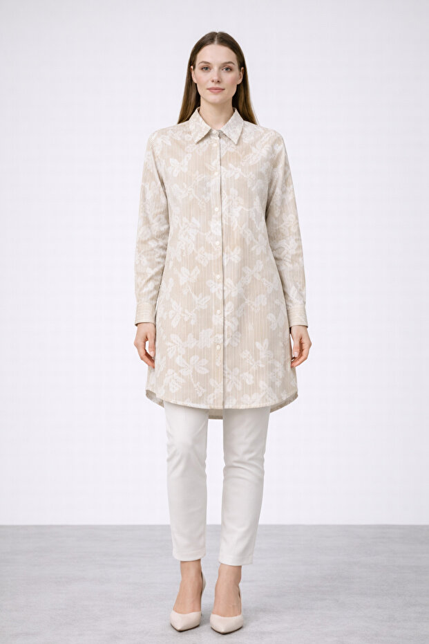 Yaprak İşlemeli Tunik 21042 - 1