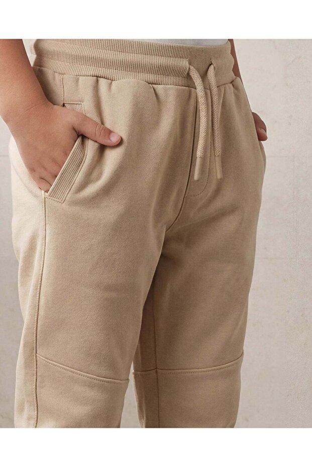Boys Beige Solid Active Pants - 3