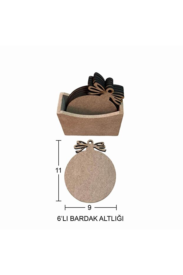 Wooden Ribbon Coaster 11X9Cm L390