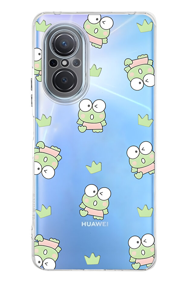 Huawei Nova 9 Se Compatible Frog Patterned Transparent Phone Case - 1