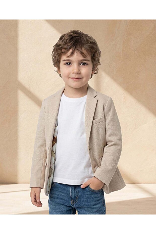 بليزر بيج للأولاد بأزرار أمامية - 1