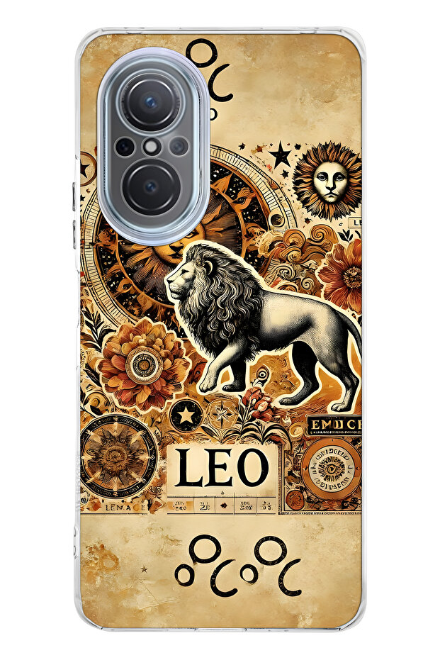 حافظة هاتف شفافة متوافقة مع هاتف هواوي نوفا 9 SE بنمط الأسد - 1