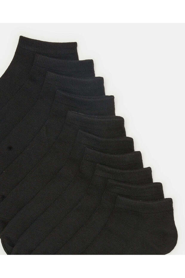 Men Black Plain Socks Pack - 3