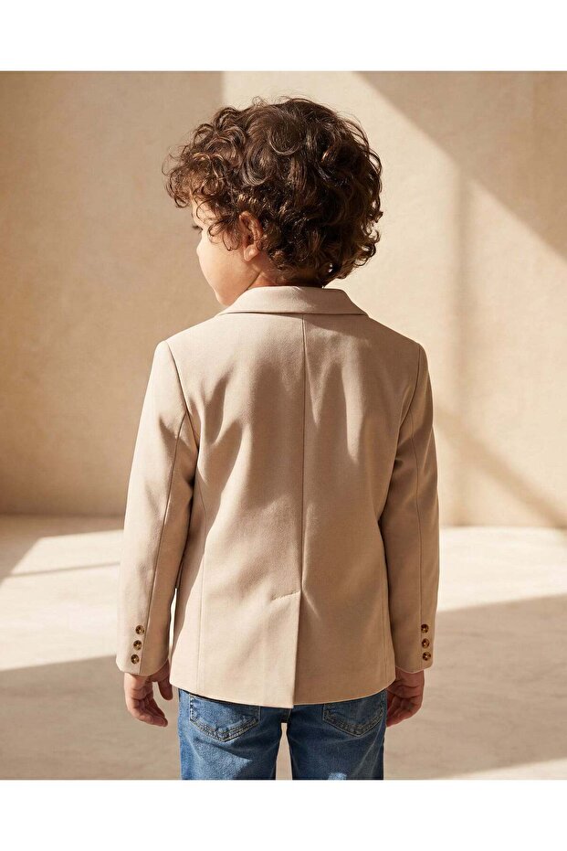 بليزر بيج للأولاد بأزرار أمامية - 4