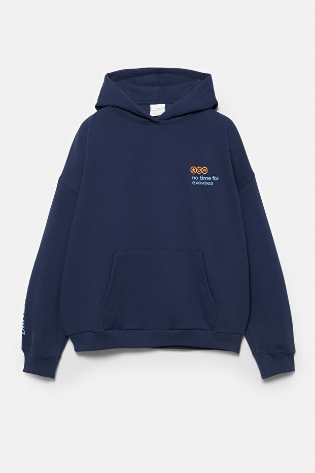 Grafik baskılı bisiklet yaka sweatshirt - 7