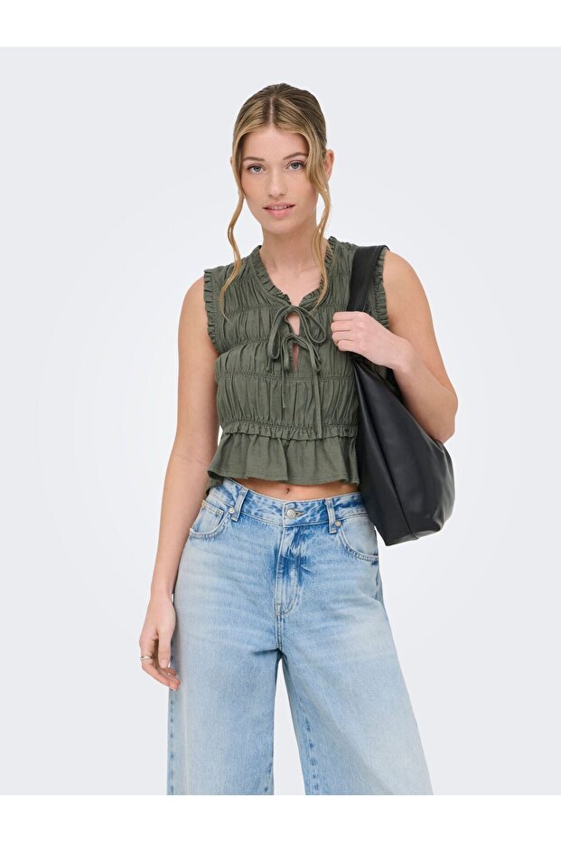 Bluse ONLGOA Leinen Bluse - 1