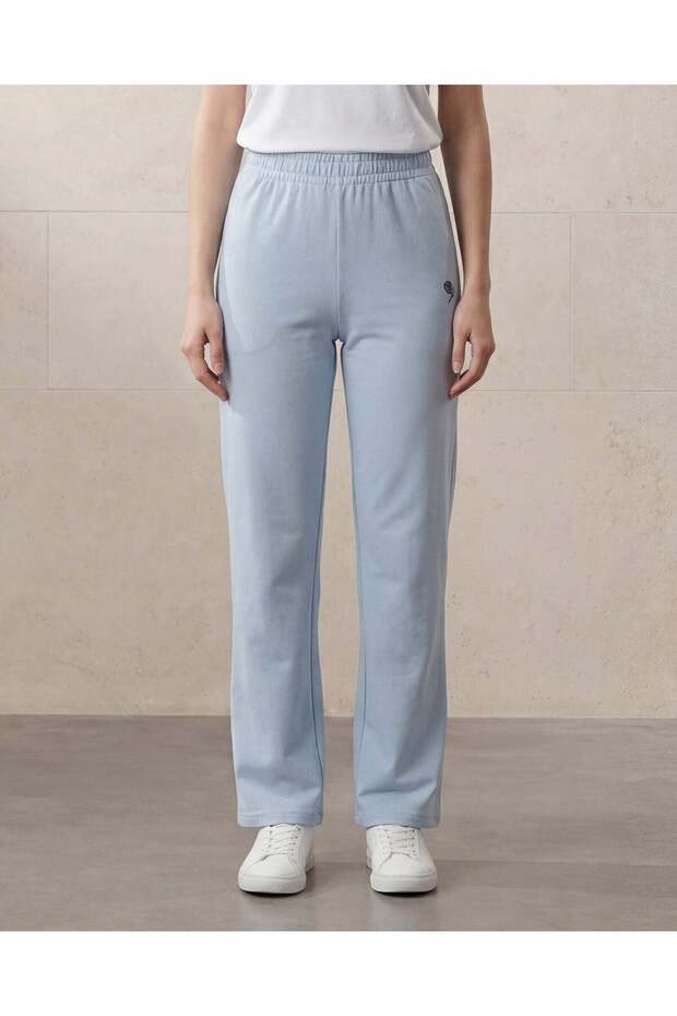Women Blue Elasticated Hem Jog Pants