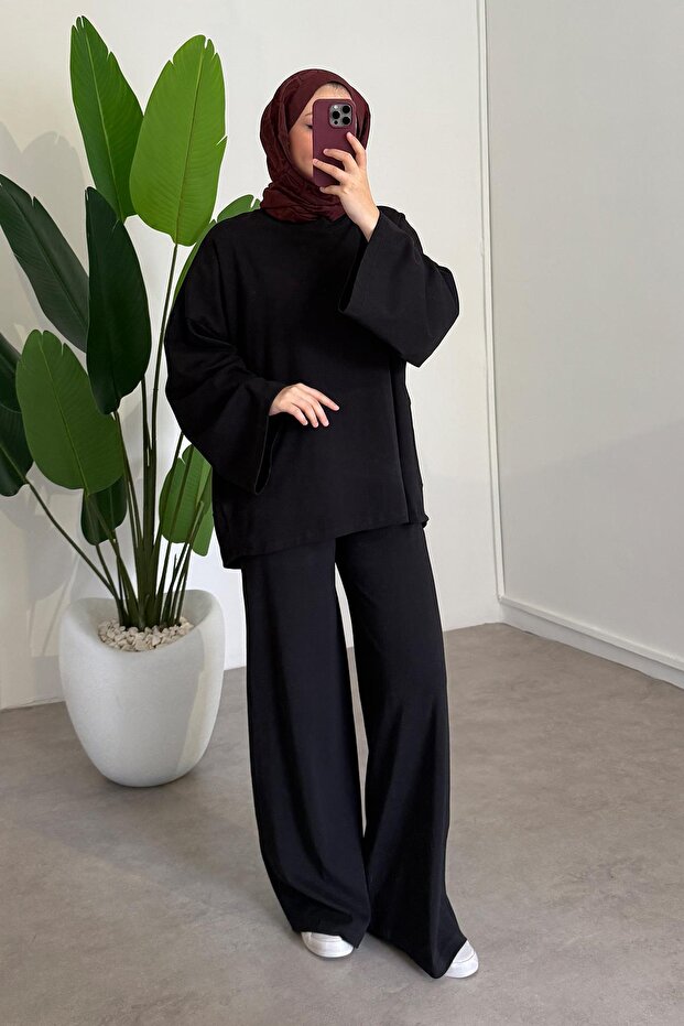 Oversize Basıc Takım - Siyah - 2