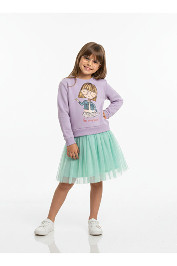 Girl's printed dress dmb-9740