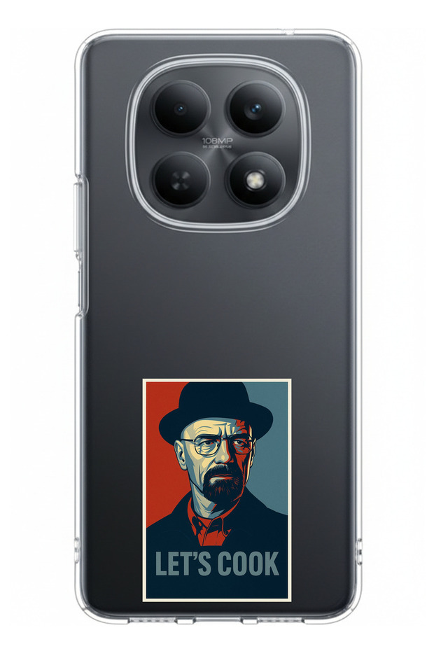 حافظة سيليكون مطبوعة عليها علامة Lets Cook متوافقة مع هاتف Redmi Note 15 4G - 1