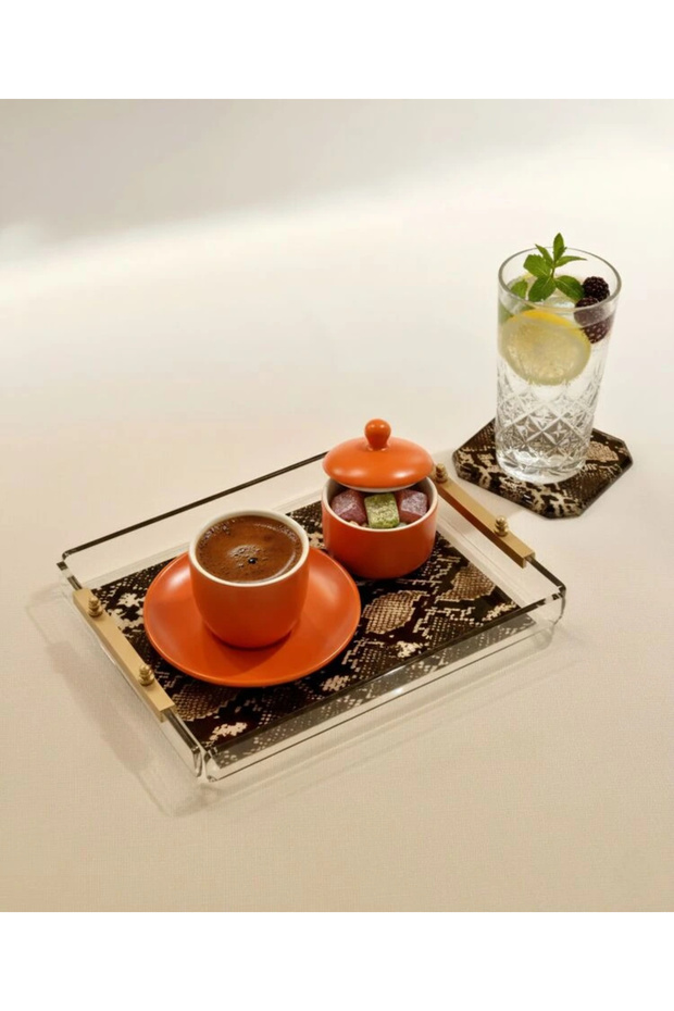 Snake Tray -S- Snake Patterned Decoration and Presentation Tray