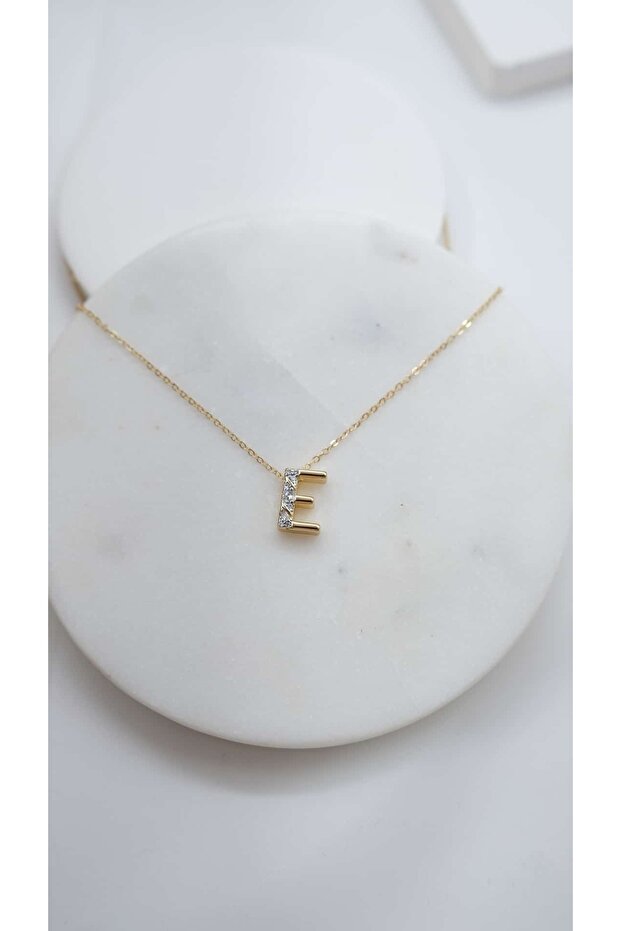 Minimal E Harf Kolye - 2