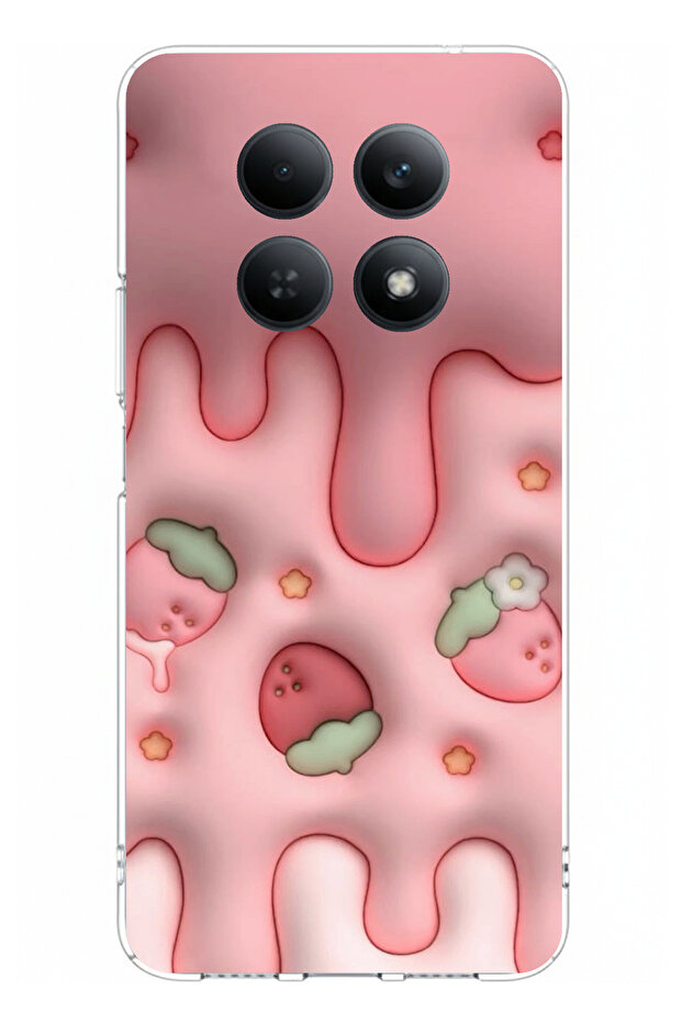 حافظة سيليكون مطبوعة بتصميم كعكة الفراولة متوافقة مع Redmi Note 15 4G - 1