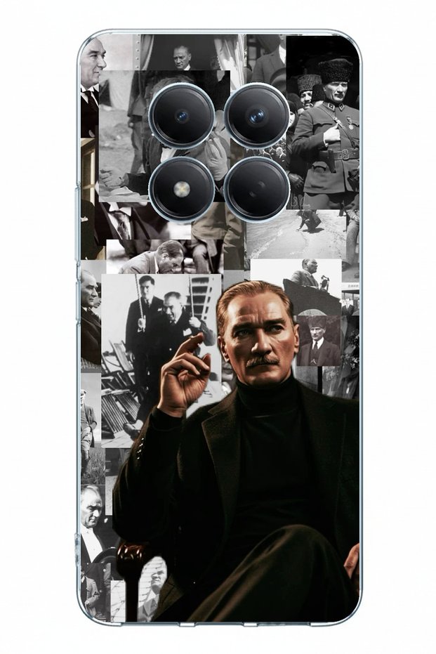 Redmi Note 15 Pro 4g Compatible Mustafa Kemal Atatürk Collages Printed Silicone Case