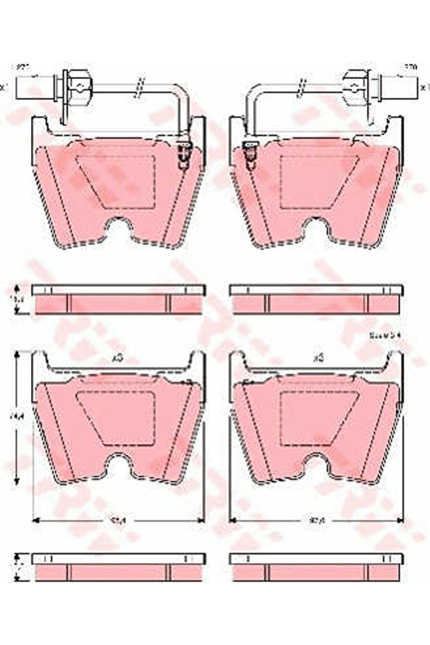 Σετ τακάκια, δισκόφρενα GDB1507 - 1