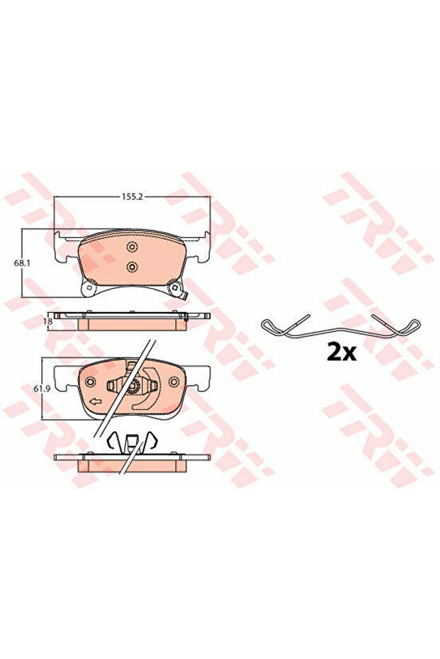 Σετ τακάκια, δισκόφρενα GDB2091 - 1