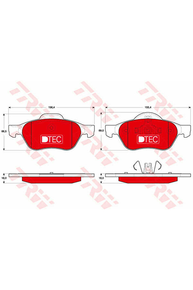 Σετ τακάκια, δισκόφρενα GDB1687DTE - 1