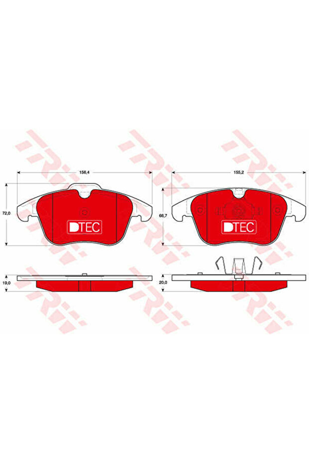 Σετ τακάκια, δισκόφρενα GDB1683DTE - 1