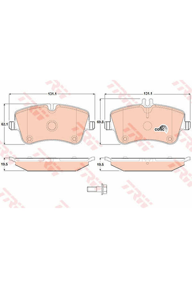 Σετ τακάκια, δισκόφρενα GDB1413 - 1