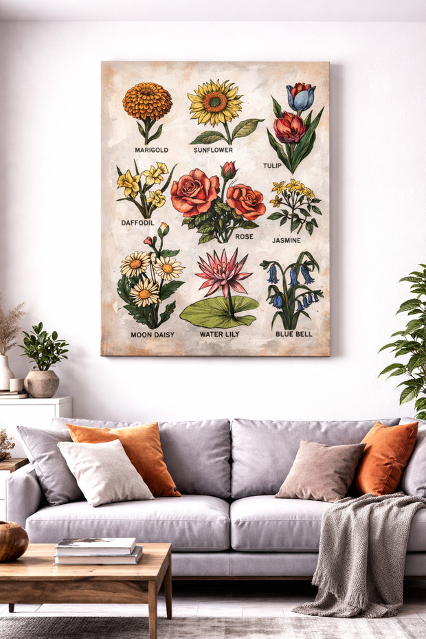Botanik Kanvas Tablo - 1