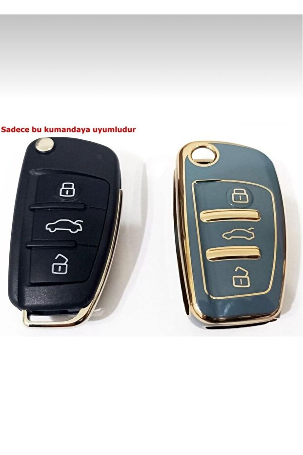Audi A1 A3 8P 81 A4 A5 B6 B7 B8 A6 A7 C5 C6 4F Q3 Q5 Q7 Protection Case Gray Gold Color