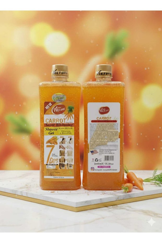 Carrot Super Whitening Shower Gel – Brightening & Hydrating Body Cleanser, 1000 ml
