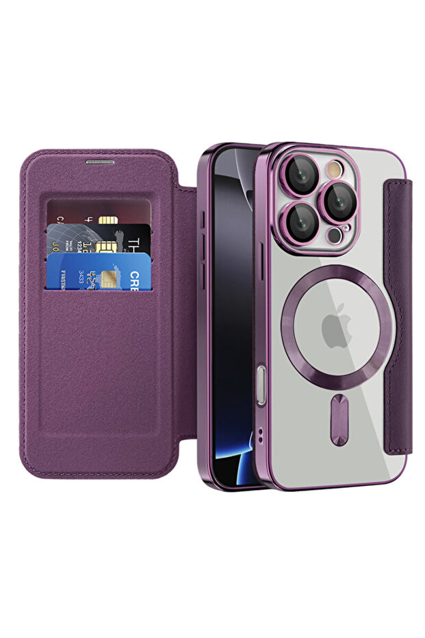 Husă SmartMag pentru iPhone 16 Pro Max, violet - 1