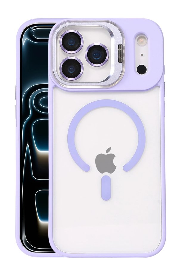 Matrixzn iPhone 17 Pro Max Cover with Remim Lens and Magsafe Stand (230757) - Lilac