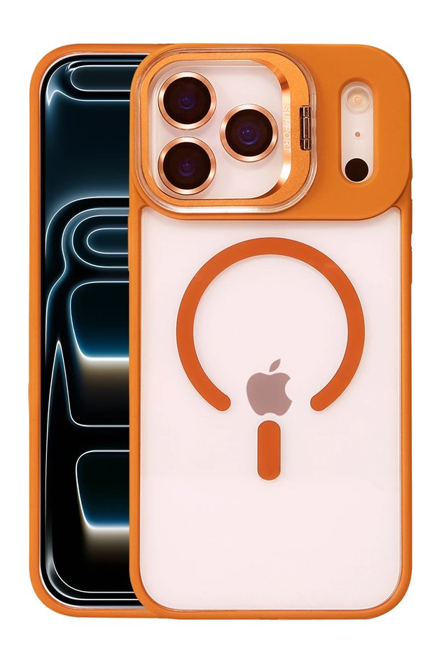 Matrixzn iPhone 17 Pro Remim Lens Cover with Magsafe Stand (233051) - Orange