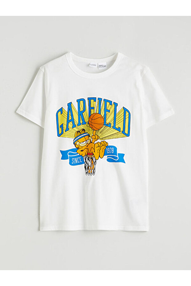 Shining Store's Glowing Choices Zero Roba Collar Garfield Printed Boy's T-Shirt