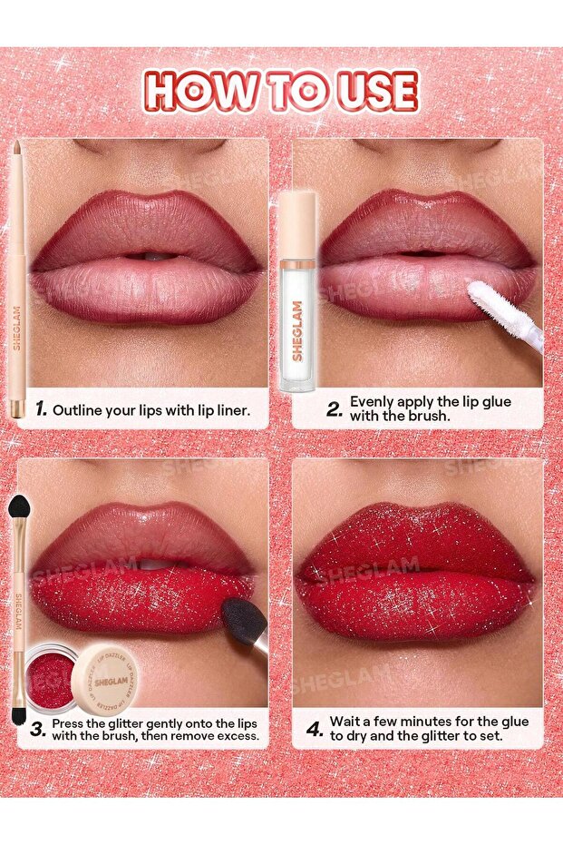 - Lip Dazzler Glitter Kit - 4