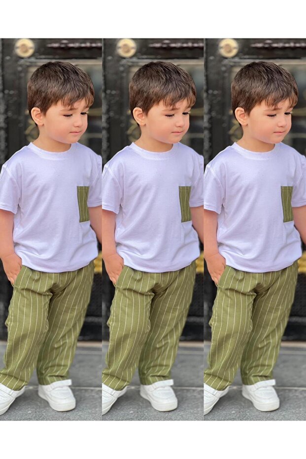 بدلة مخططة للأطفال - 1