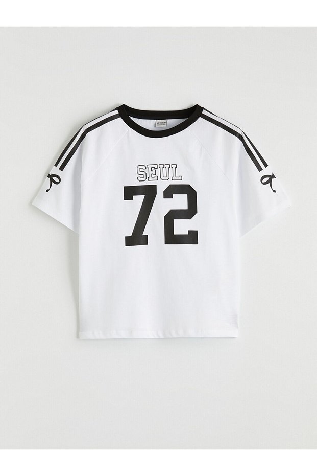 White Malibu Printed Girl's T-Shirt
