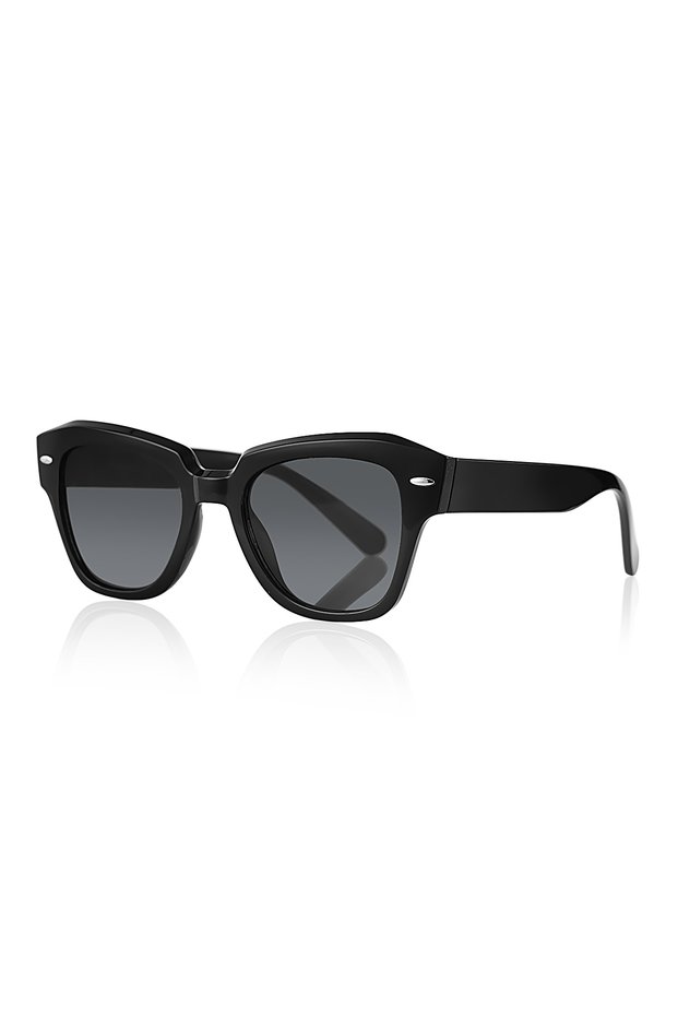 Kaitlyn Unisex Vintage Black Ultra Light Uv400 Protected Sunglasses