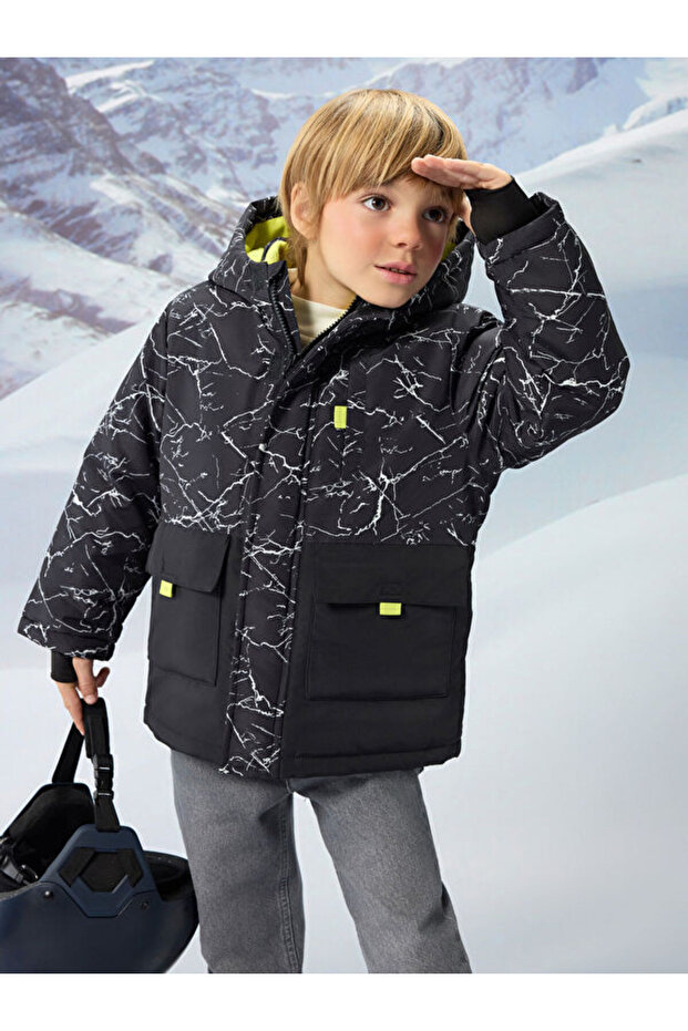 Rmz Gi̇yi̇m Farkiyla Hooded Boy's Ski Jacket