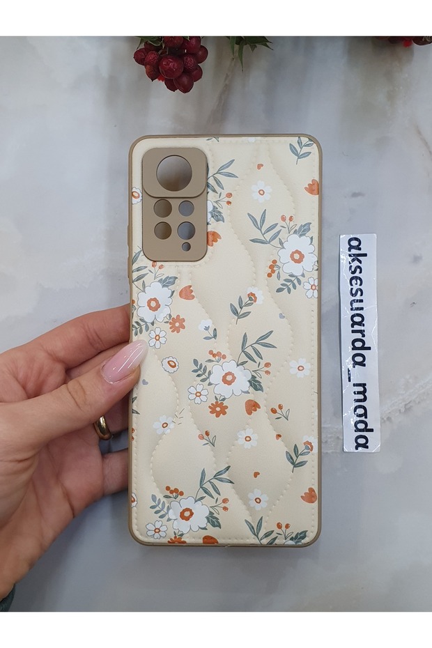 حافظة Redmi Note 11 PRO - Note 12 PRO 4G مبطنة بنمط زهور مزخرفة