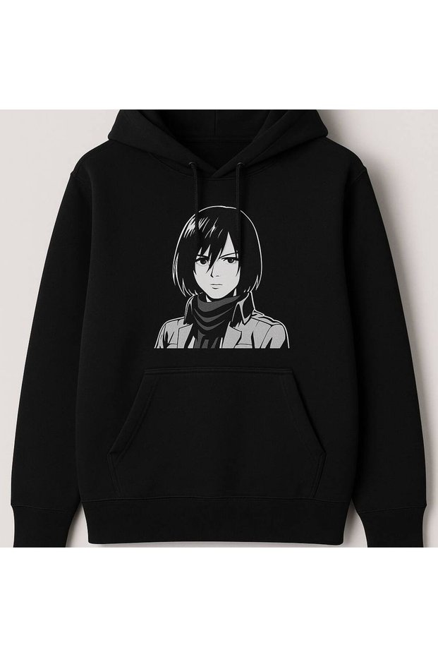 Unisex Black Oversize Hooded Sweatshirt Premium Printed Comfortable Casual Hoodie