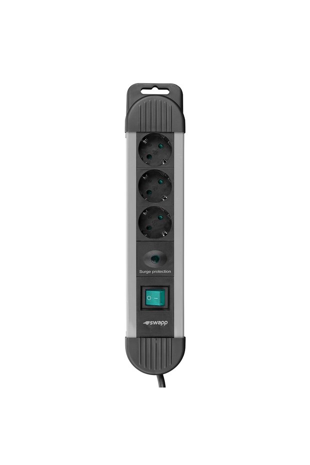 S-Link Swapp Spgks03 1.5m 3G1.5Mm2 900 Joule 3-Phase Current Protector Gray Socket Multiplexer