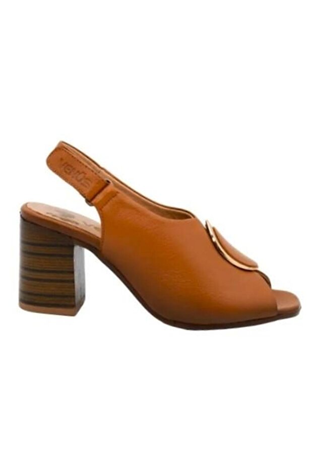 2108518Y Women's Genuine Leather Summer Heeled Shoes