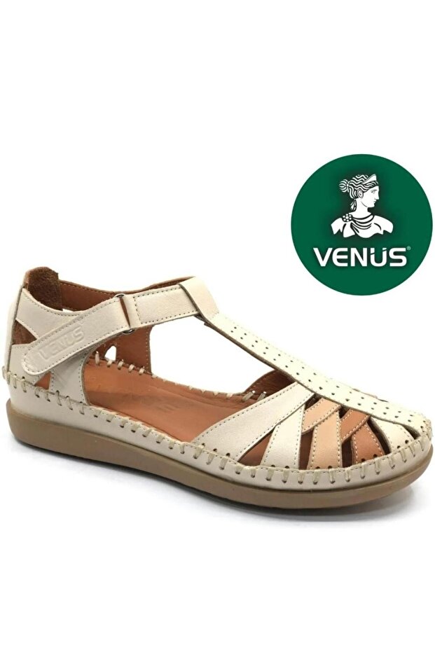 25033540 Women's Genuine Leather Closed-Front Anatomical Sole Daily Sandals