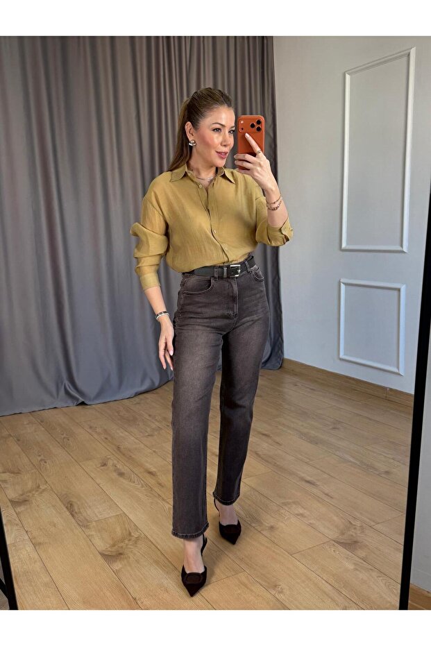 Koyu Hardal Basic Gömlek - 2