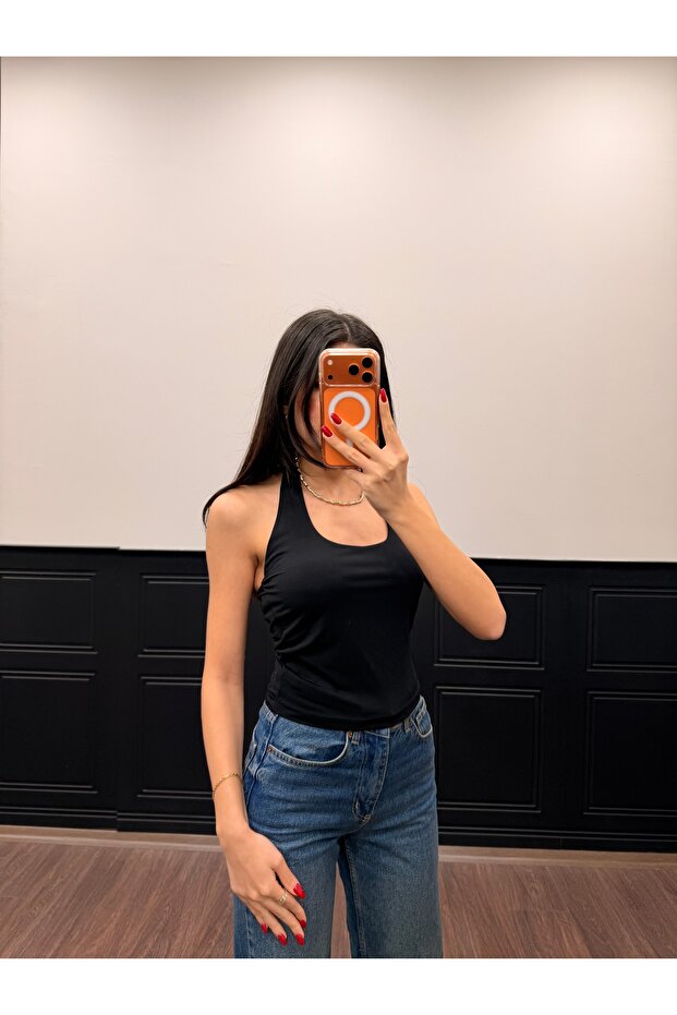 Kadın Boyundan Geçirmeli Basic Atlet - 3