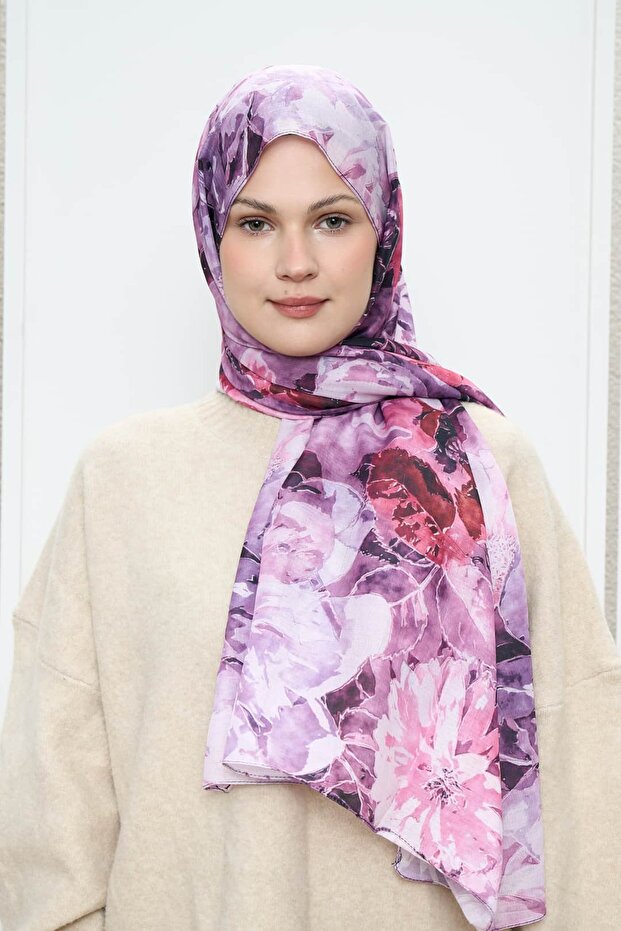 شال لينا بنمط باقة الزهور - 1