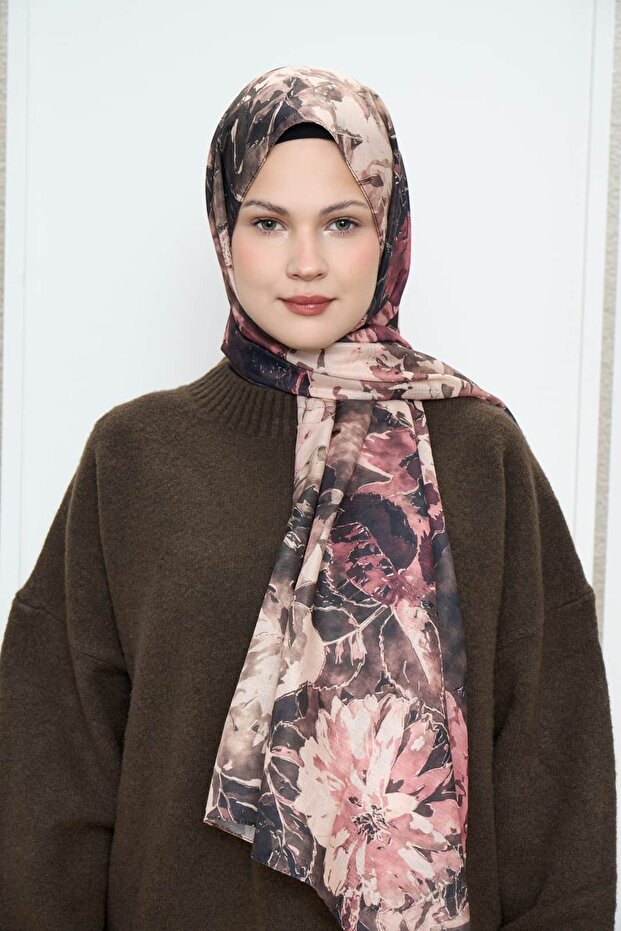 شال لينا بنمط باقة الزهور - 1