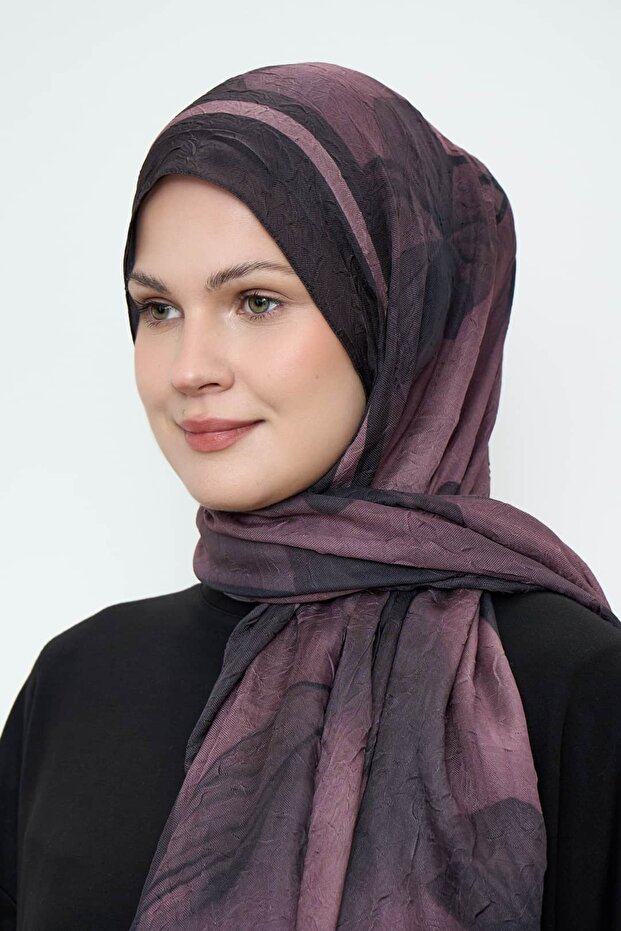 Flower Desen Bambu Şal - 3