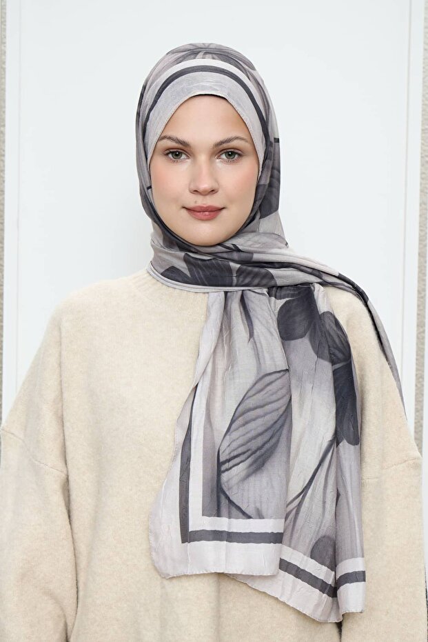 شال من الخيزران بنمط الزهور - 1