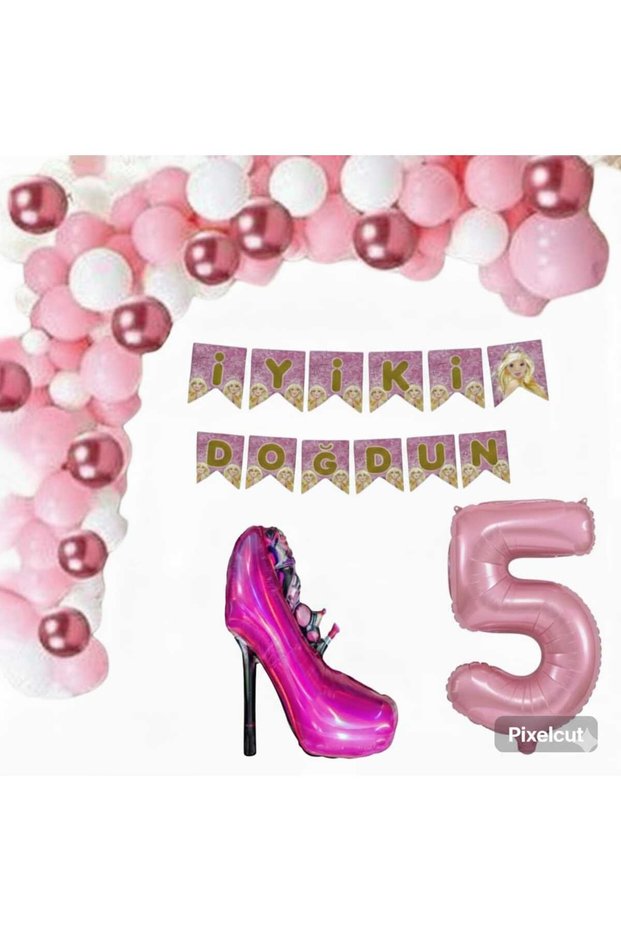 Barbie Foil 5 Year Old Birthday Concept
