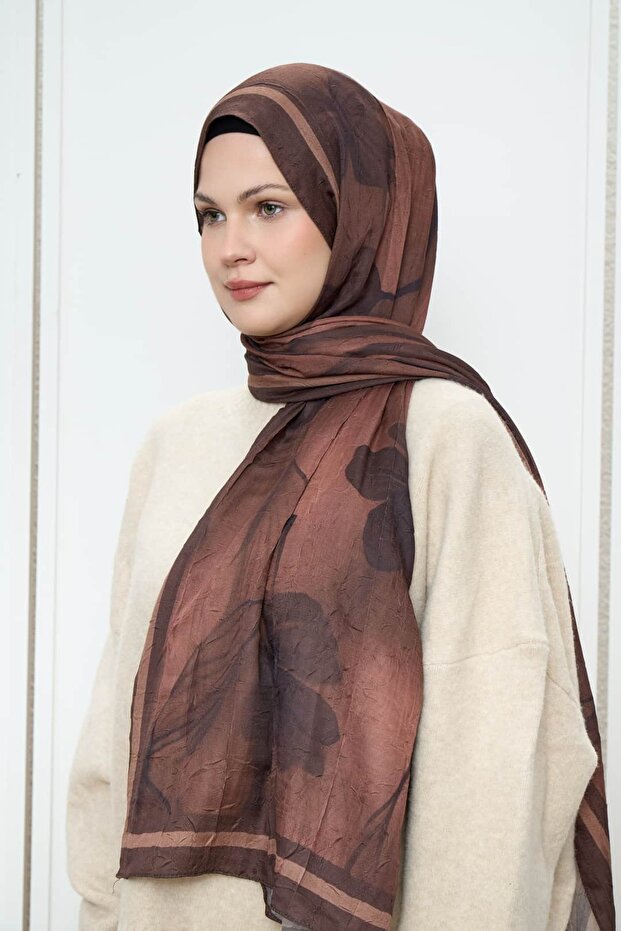 Flower Pattern Bamboo Shawl - 2